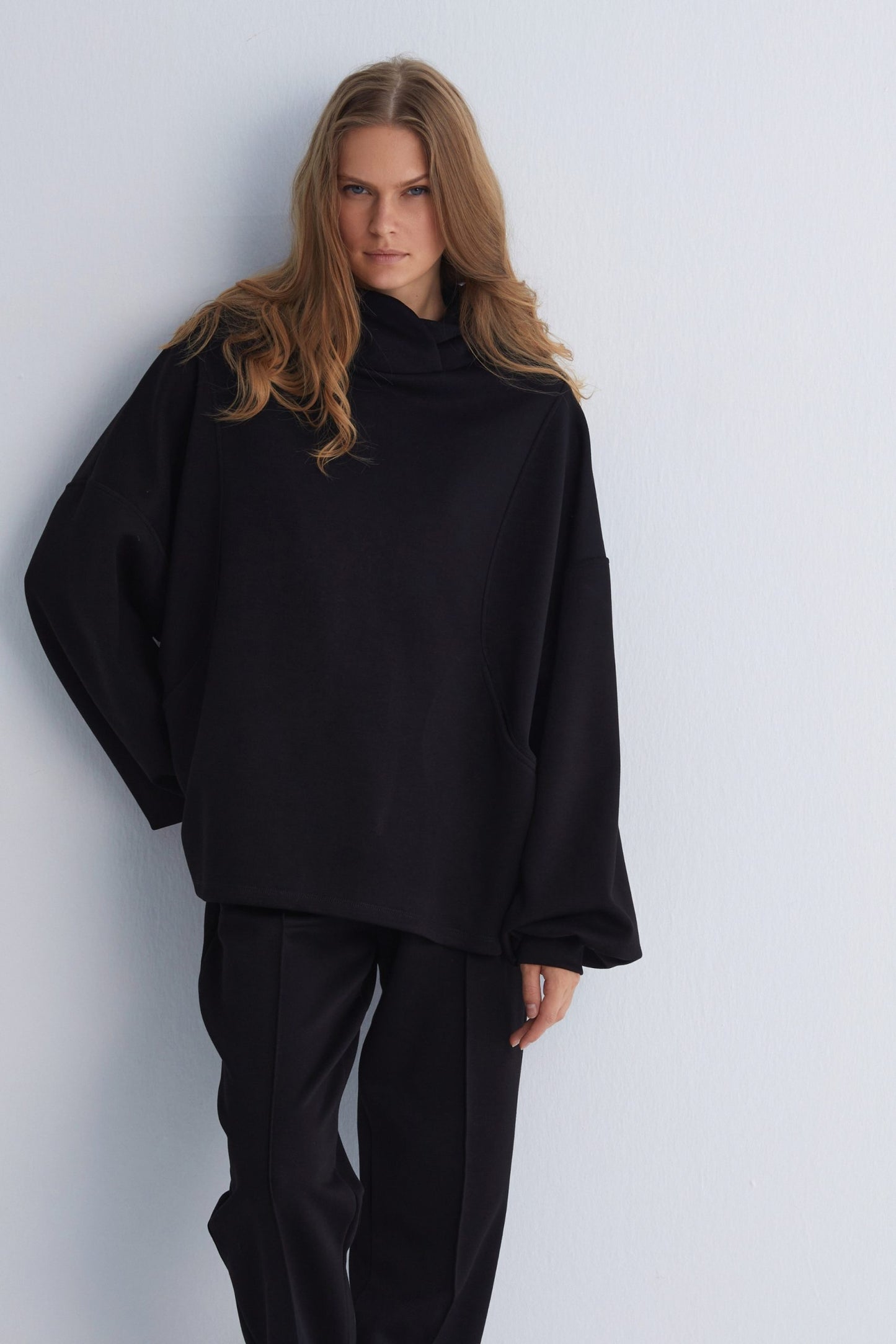 Golden Tree Art Back Black Hoodie