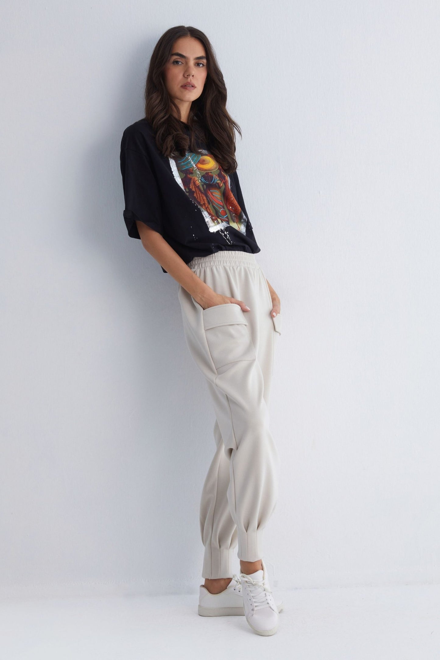 Stylish Comfort Chakra Off White Cargo Pants