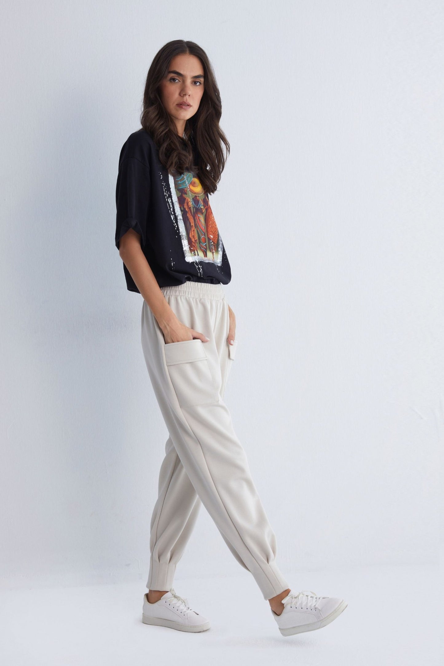 Stylish Comfort Chakra Off White Cargo Pants