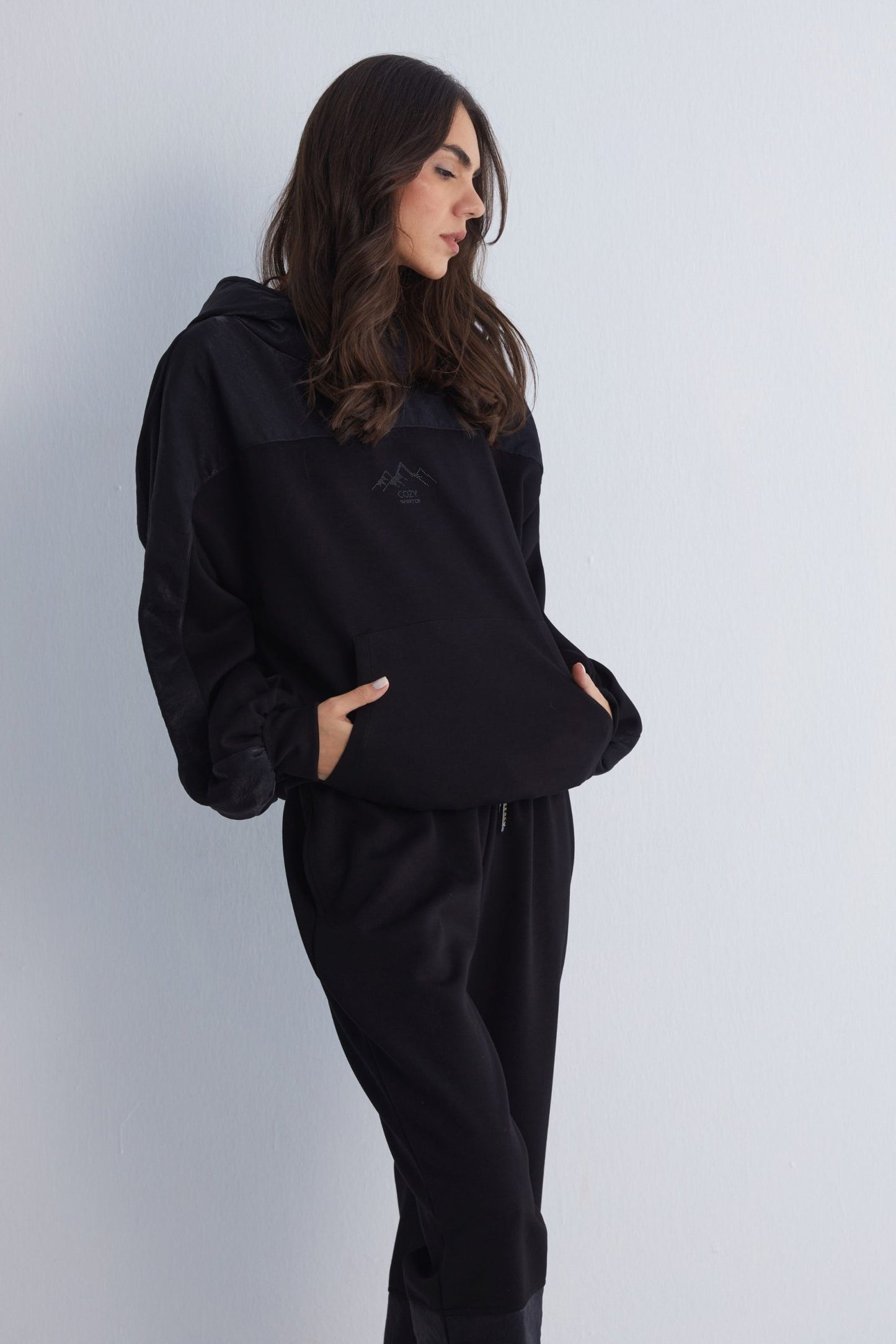 Cozy Winter Black Sweatshirt