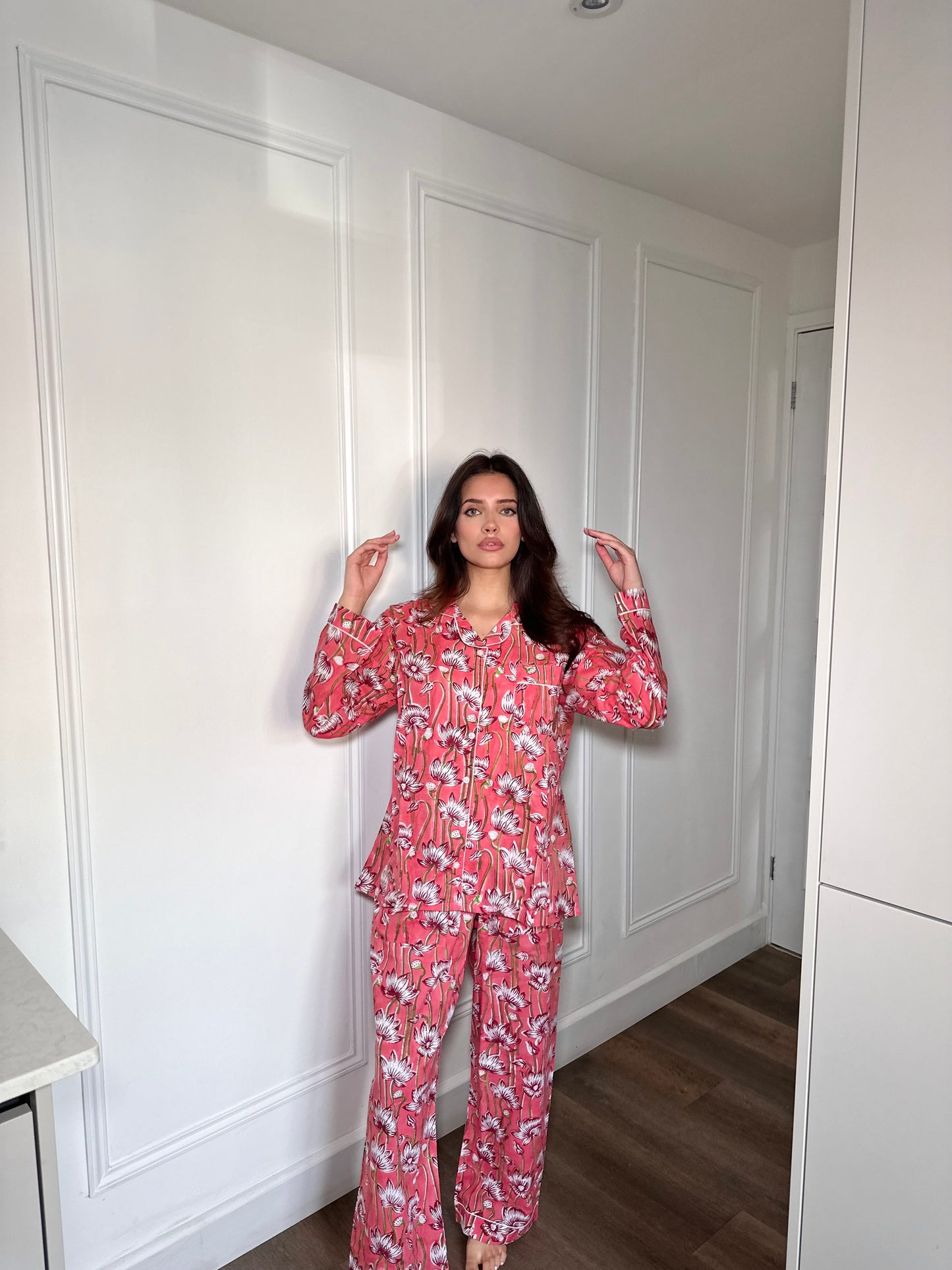 Pink Floral Fantasy pyjama set