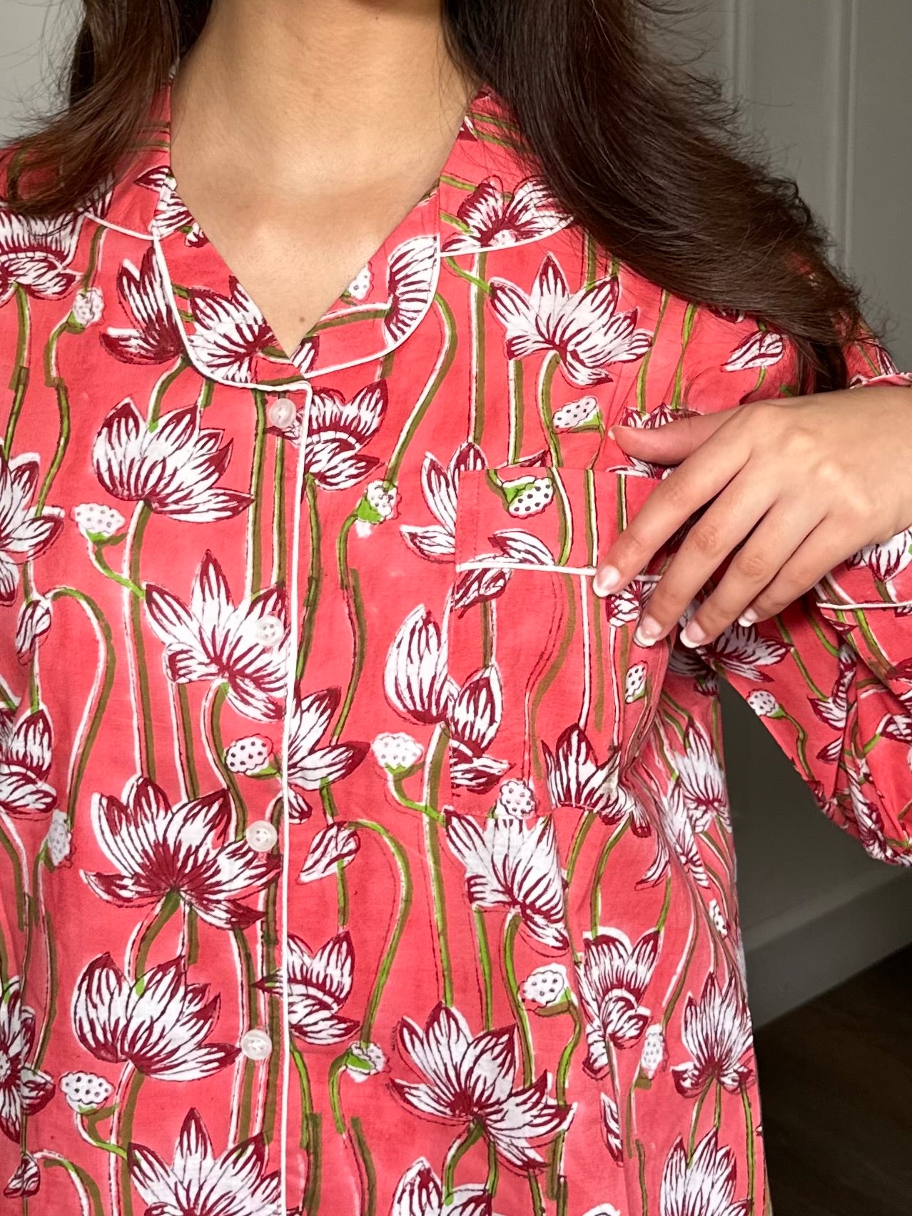 Pink Floral Fantasy pyjama set