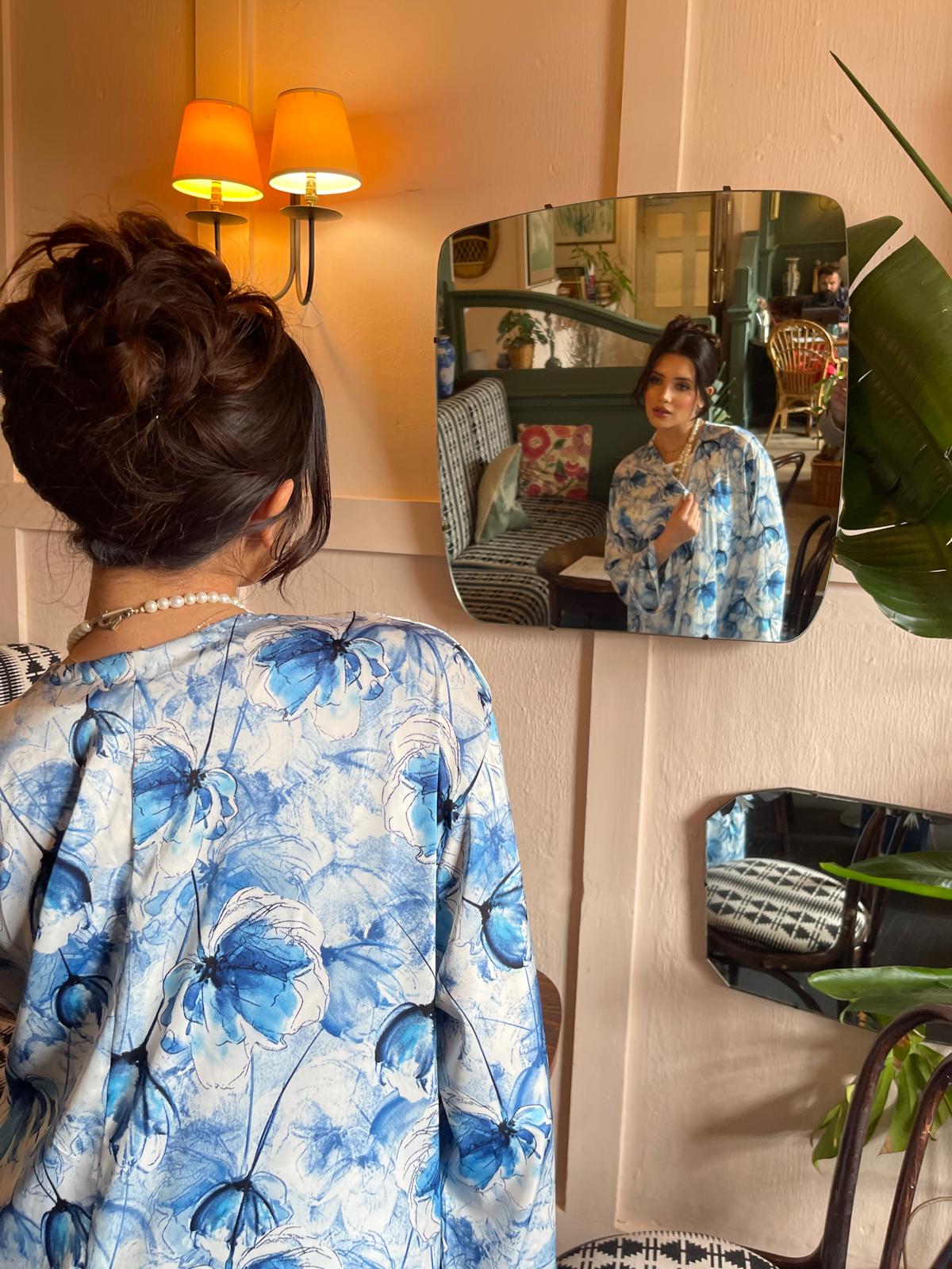 Blue Skies Kimono in Silk