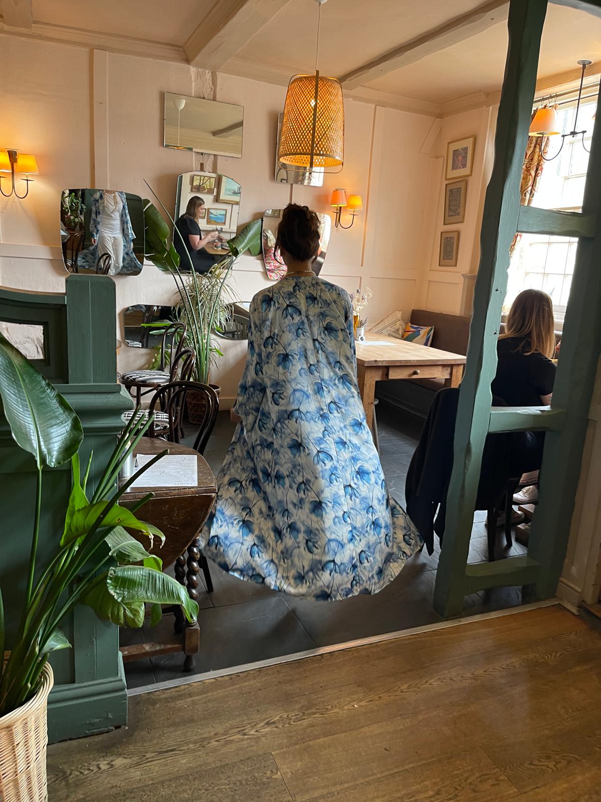 Blue Skies Kimono in Silk