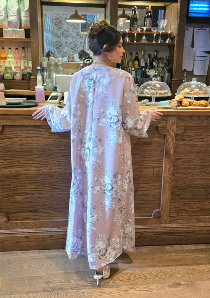 Tea Pink Bouquet Kimono
