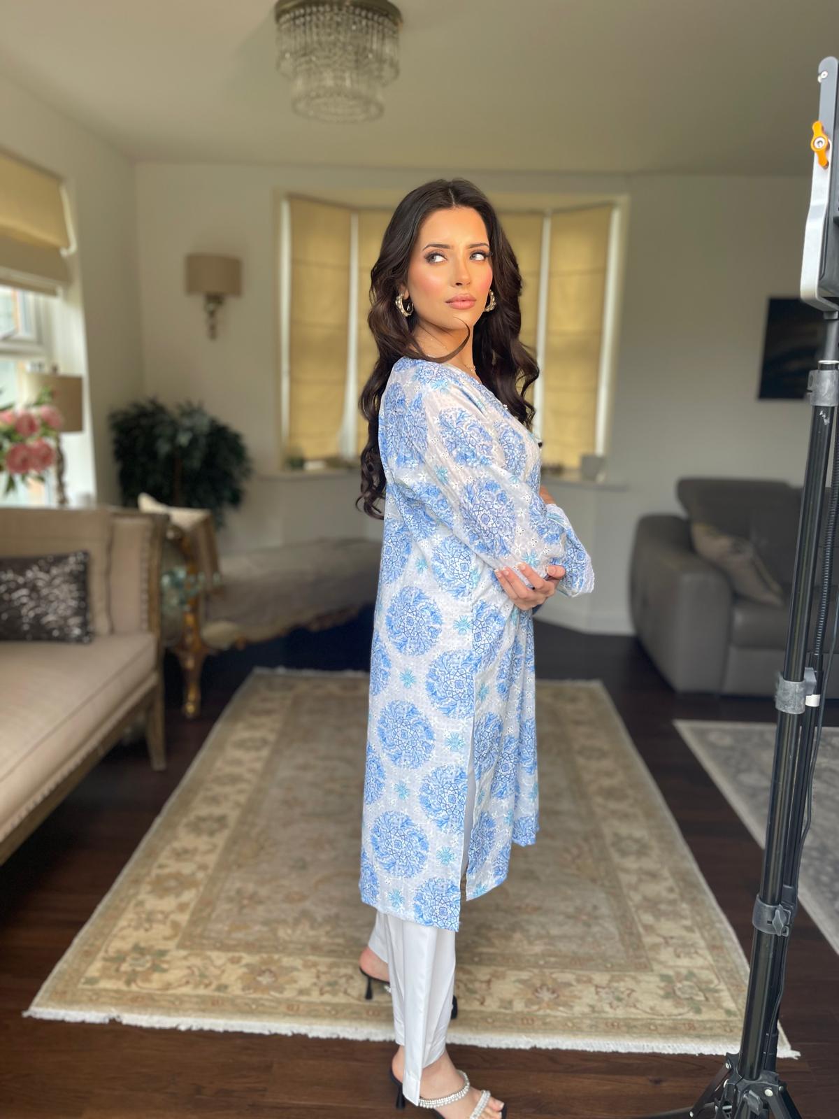Moroccan Blue Kurta