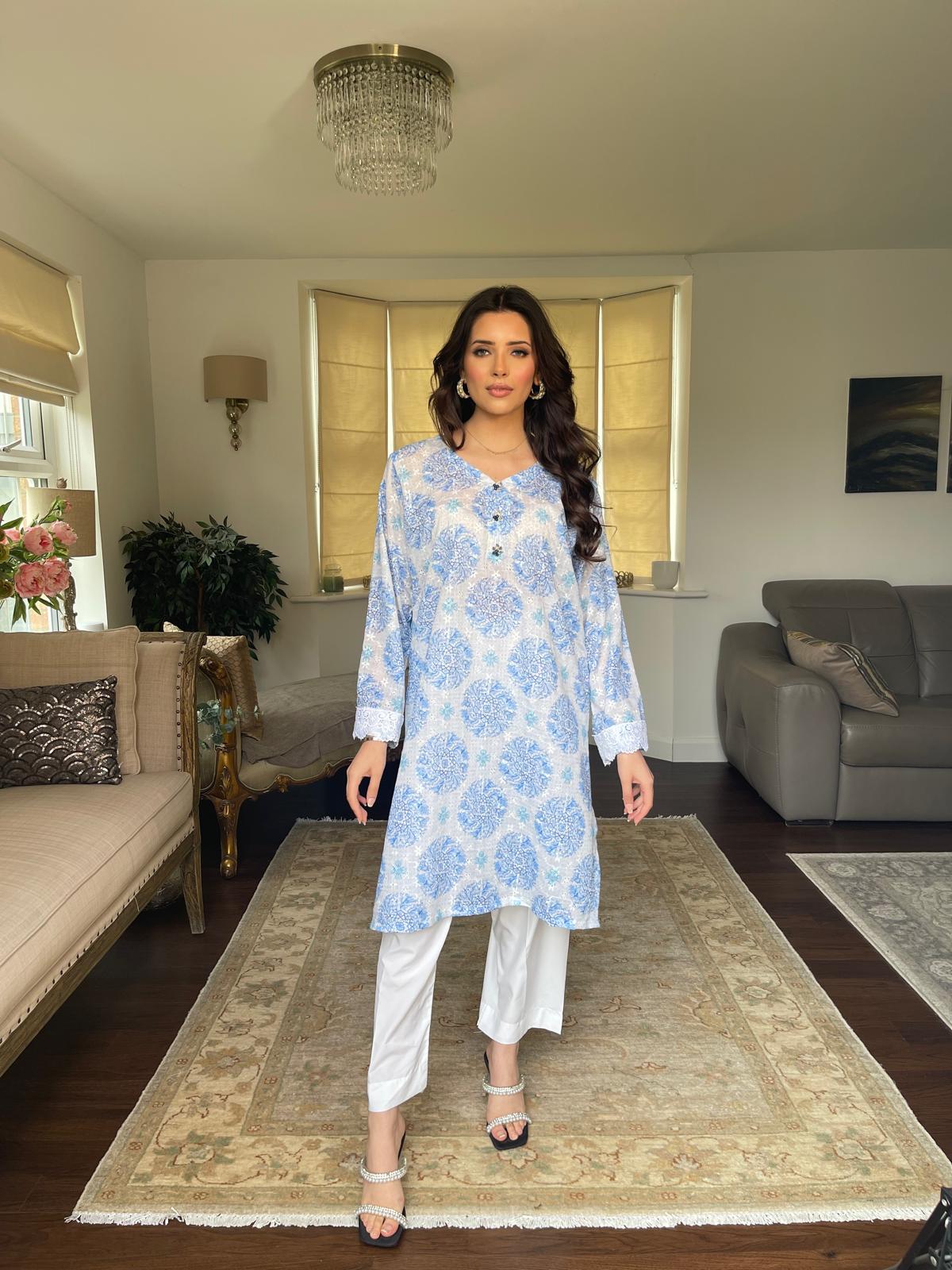 Moroccan Blue Kurta