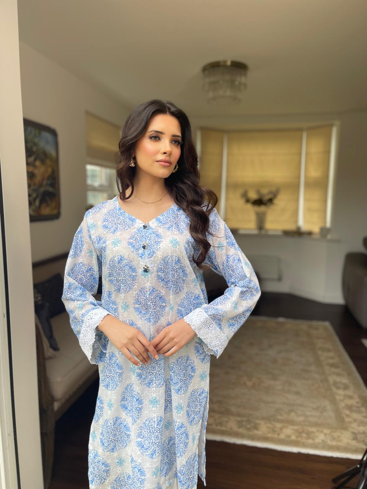 Moroccan Blue Kurta