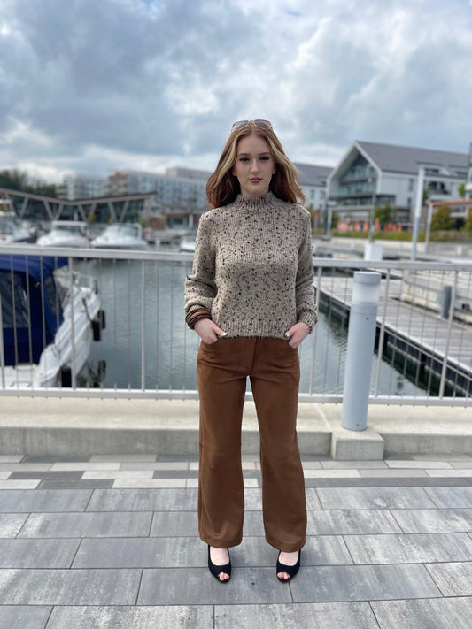 Stone Sequin Knit Comfort Sweater