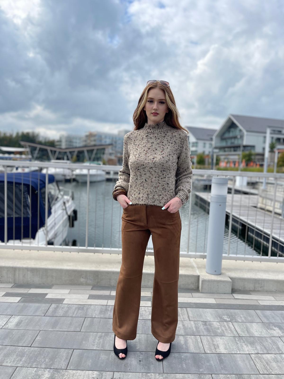 Stone Sequin Knit Comfort Sweater