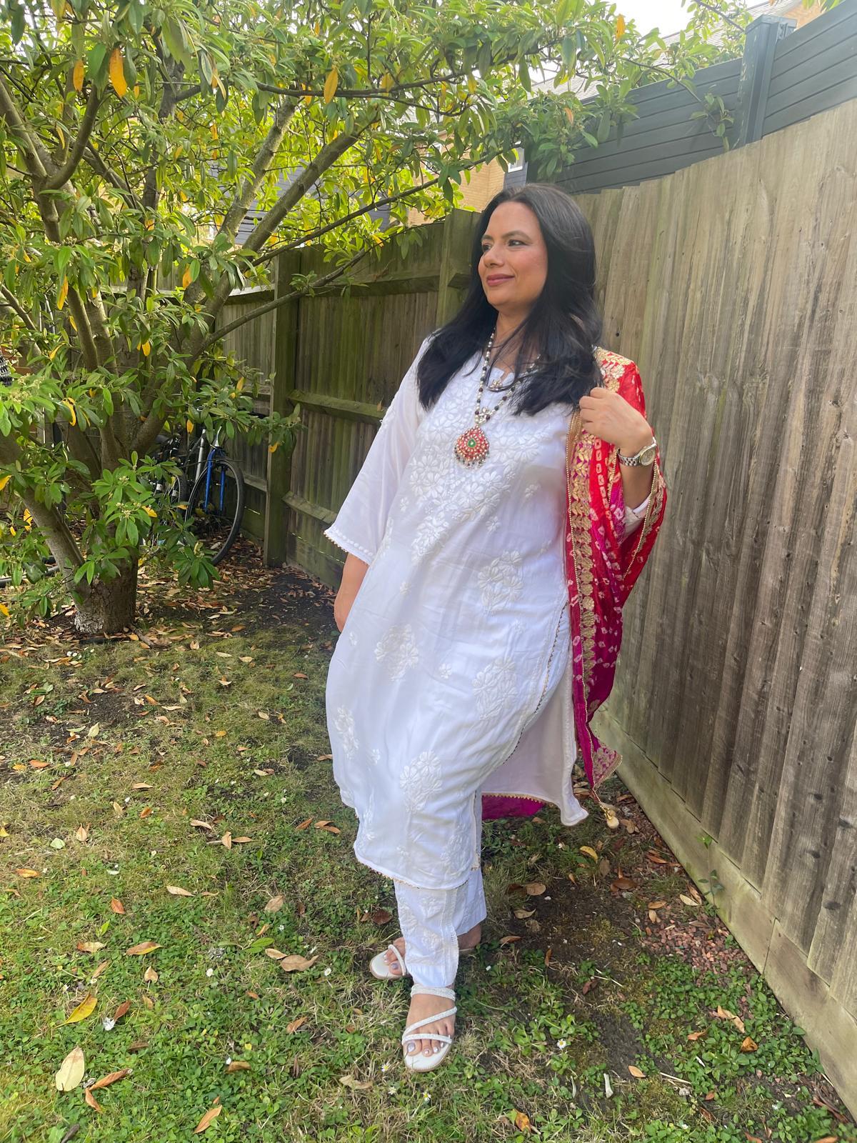 Chunri Silk Dupatta with Gotta