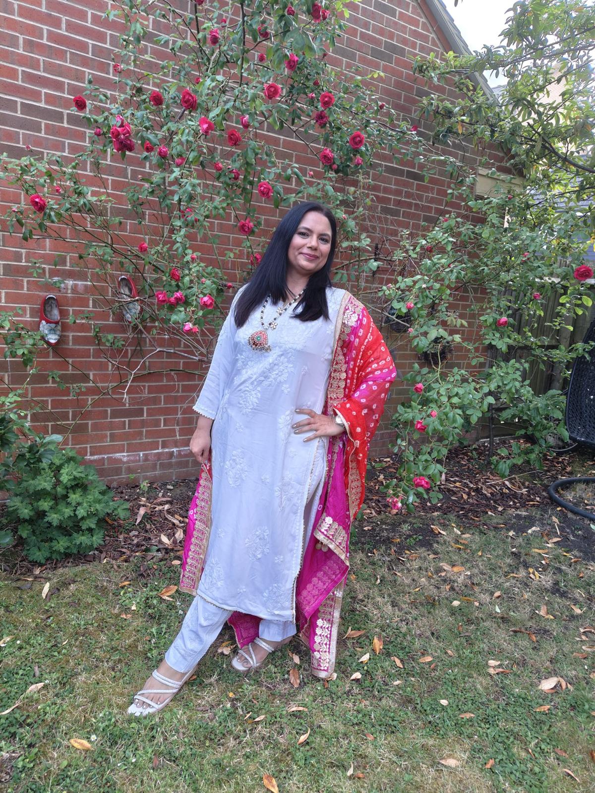 Chunri Silk Dupatta with Gotta