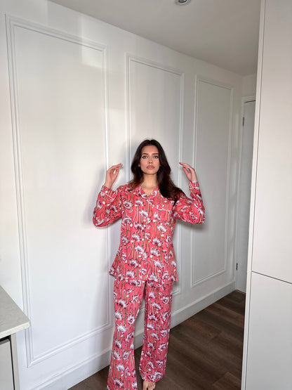 Pink Floral Fantasy pyjama set