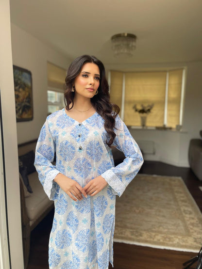 Moroccan Blue Kurta