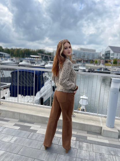 Stone Sequin Knit Comfort Sweater